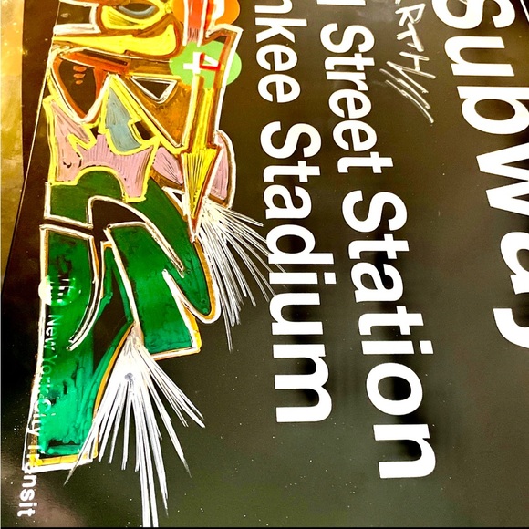 GRAFFITI ART MTA YANKEE METAL SIGN PAINTED - Picture 3 of 7